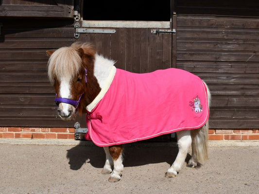 Unicorn Mini Embroidered Fleece Rug