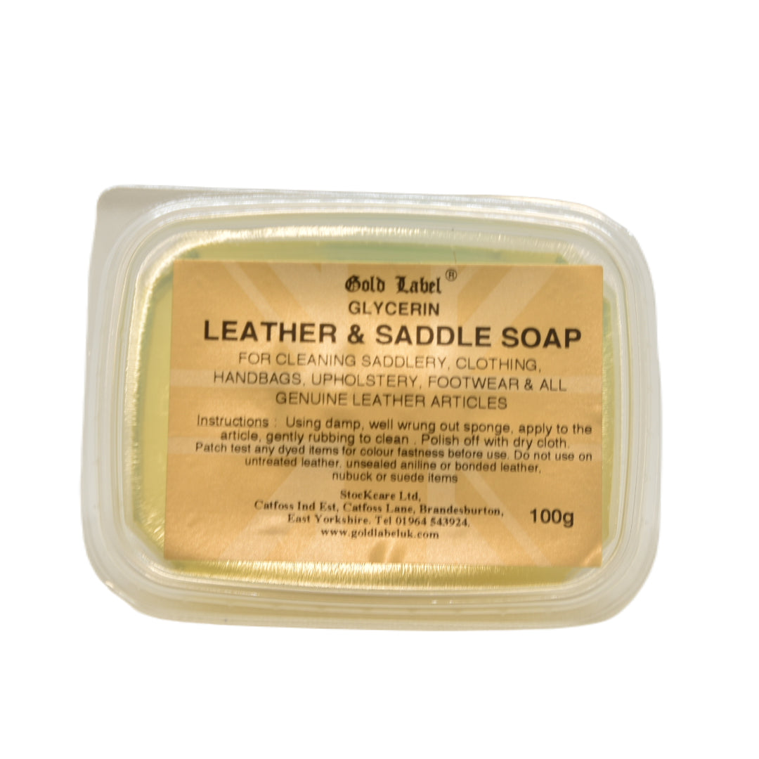 Gold Label Saddle Soap Block 100g