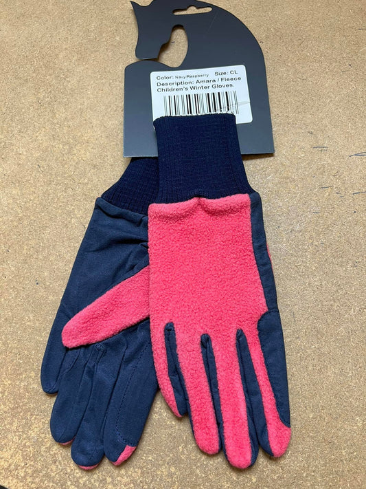 Kids winter fleece gloves