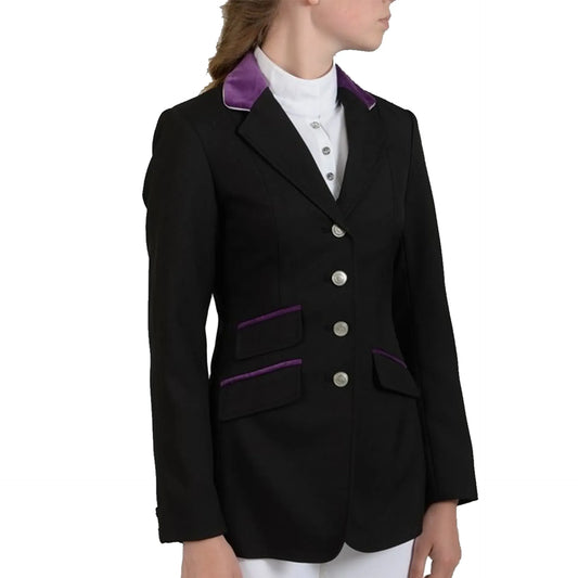 Shires Henley Ladies Competition Jacket - Black/Purple