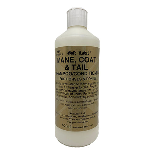 Gold Label Mane & Tail Shampoo/Conditioner 500ml